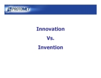 Jeff Bohanan presentation Innovation vs. Invention