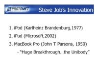 Jeff Bohanan presentation Steve Job's Innovation